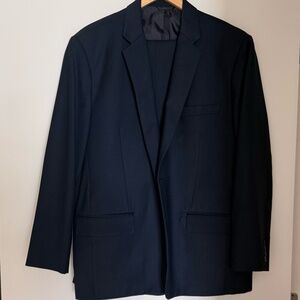 As new - Made to Measure, blue, three piece wool suit